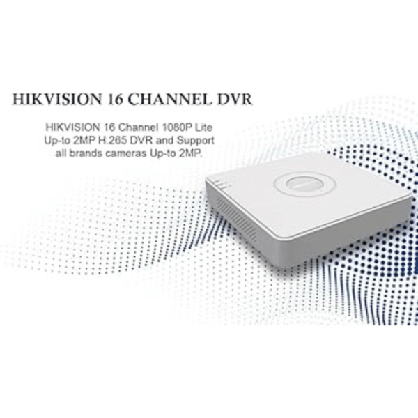 Hikvision 16 Channel DVR 1080P Lite H.265Pro+ (DS-7116HGHI-K1) – White (Without Hard Drive) - Image 3