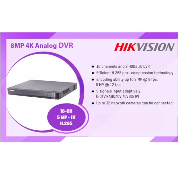 Hikvision 16 Channel 4K H.265 AcuSense DVR – iDS-7216HUHI-M2/S - Image 6