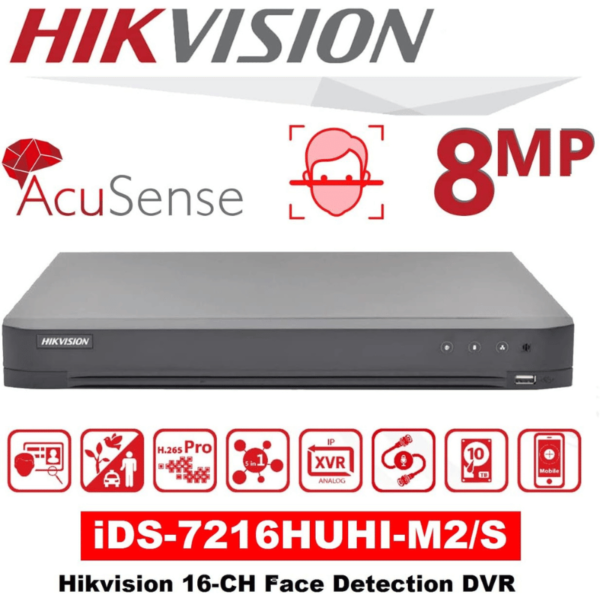 Hikvision 16 Channel 4K H.265 AcuSense DVR – iDS-7216HUHI-M2/S - Image 4