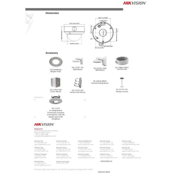 HIKVISION 2MP Varifocal Dome Network Camera DS-2CD1723G0-IZ - Image 2